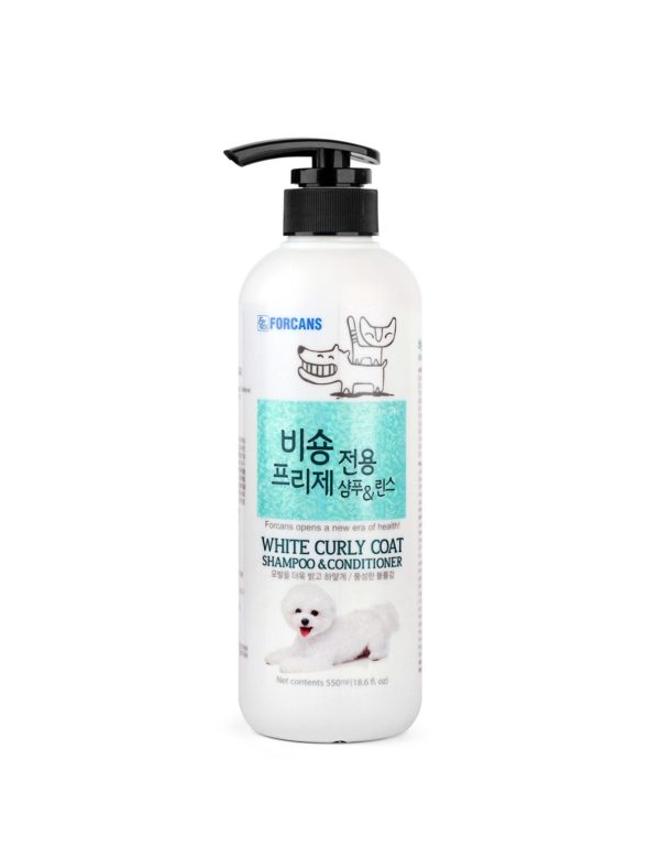 10% OFF: Forbis White Curly Coat Dog Shampoo & Conditioner 550ml Fashion