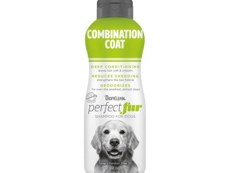 15% OFF: Tropiclean Perfect Fur Combination Coat Dog Shampoo 16oz For Sale