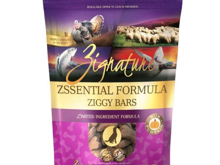 Zignature Ziggy Bars Zssential Formula Grain Free Biscuit Dog Treats 12oz Online now