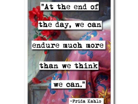 Frida Endure Quote Blank Greeting Card Sale