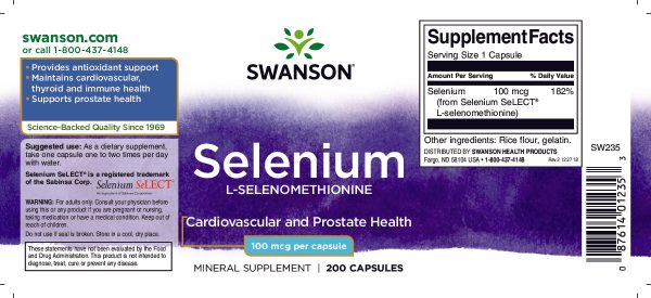 Selenium - 100 mcg 200 capsules L-Selenomethionine Online Hot Sale