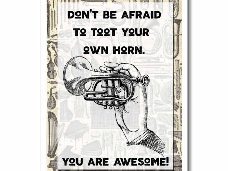 Toot Your Own Horn Blank Greeting Card Online