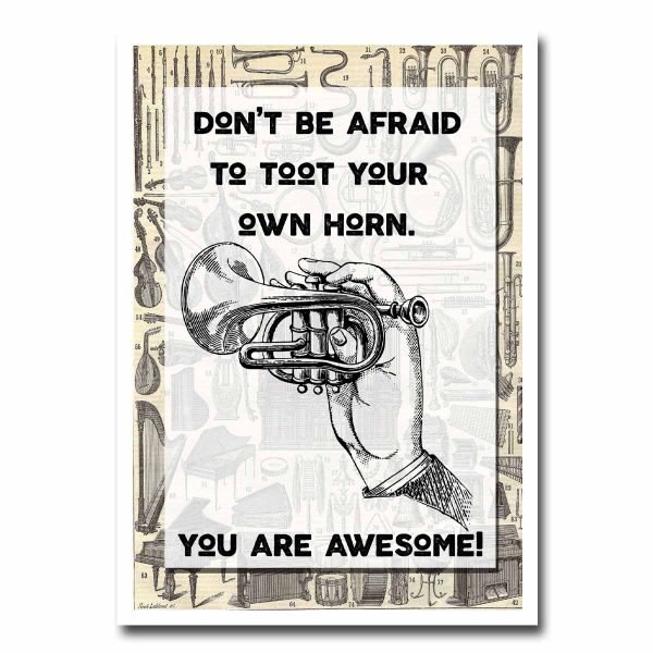 Toot Your Own Horn Blank Greeting Card Online