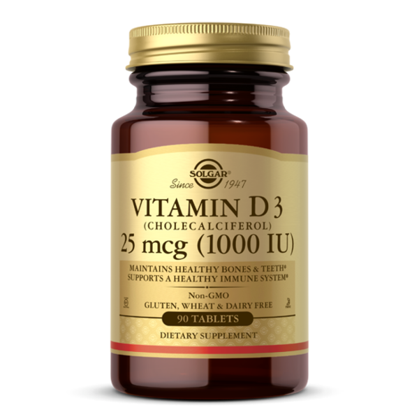 Vitamin D3 (Cholecalciferol) 25 mcg (1000 IU) 90 Tablets on Sale