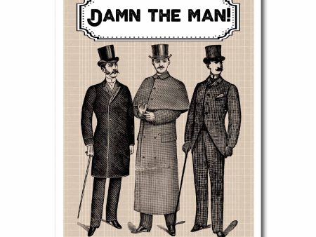 Damn the Man Blank Greeting Card NSFW Online Hot Sale