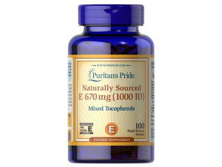 Vitamin E 1000 IU Mixed Tocopherols 100 Rapid Release Softgels For Sale