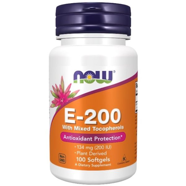 Vitamin E-200 With Mixed Tocopherols 100 Softgels For Sale