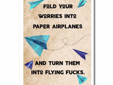 Flying Fucks Blank Greeting Card NSFW For Sale