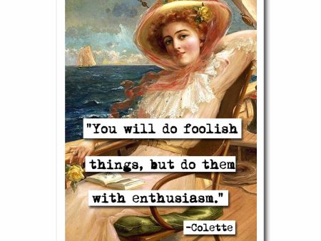 Colette Enthusiasm Quote Blank Greeting Card Discount