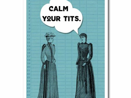 Calm Your Tits Real Blank Greeting Card NSFW Hot on Sale