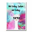 Not Today Satan Blank Greeting Card Hot on Sale