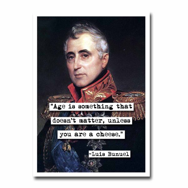 Luis Bunuel Age Quote Blank Greeting Card Fashion