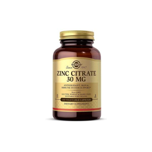 Zinc Citrate 30 mg 100 Vegetable Capsules For Cheap