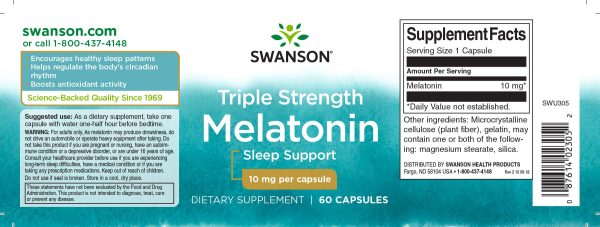 Melatonin - 10 mg 60 capsules on Sale