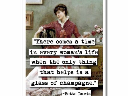 Bette Davis Champagne Quote Blank Greeting Card For Discount