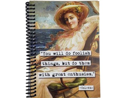 Colette Foolish Things Quote 5x7 Notebook on Sale