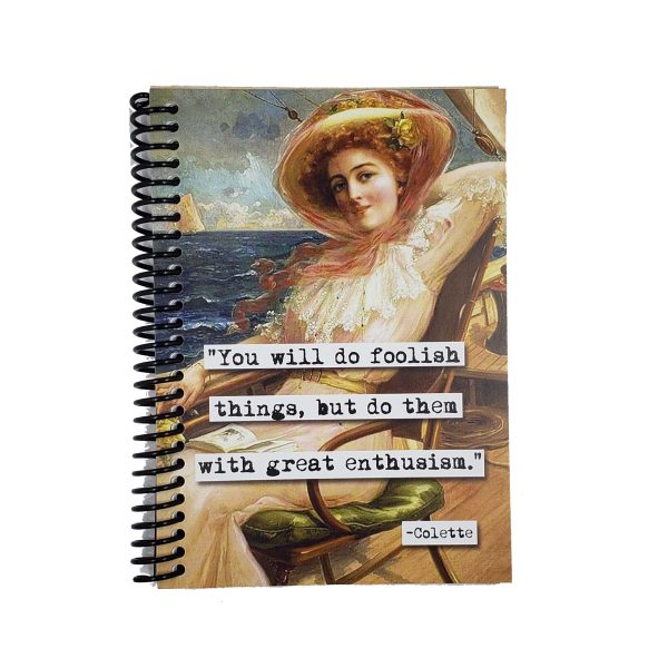 Colette Foolish Things Quote 5x7 Notebook on Sale