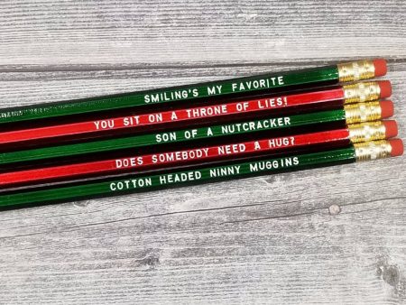 Elf Quote Christmas Pencils Online now