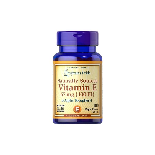 Vitamin E 100 IU D-Alpha Tocopherol 100% Naturally 100 Rapid Release Softgels Online now