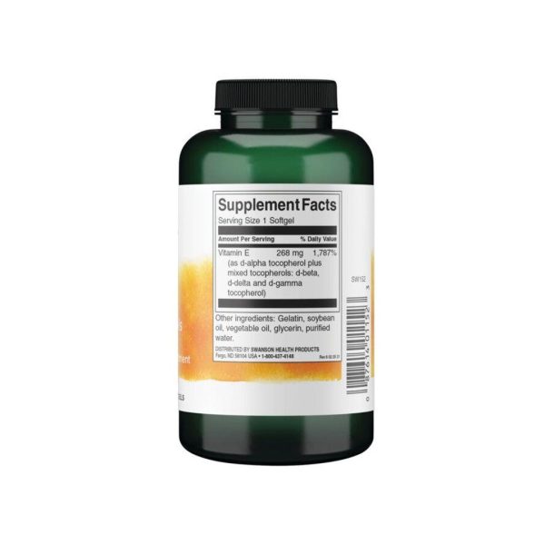 Vitamin E - 400 IU 250 softgel Mixed Tocopherols Online Sale