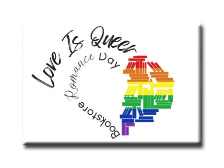 Bookstore Romance Day Love Is Queer Logo Magnet Online