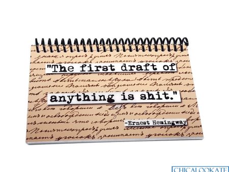 Ernest Hemingway Rough Draft Quote Blank 4x6 Notepad Discount