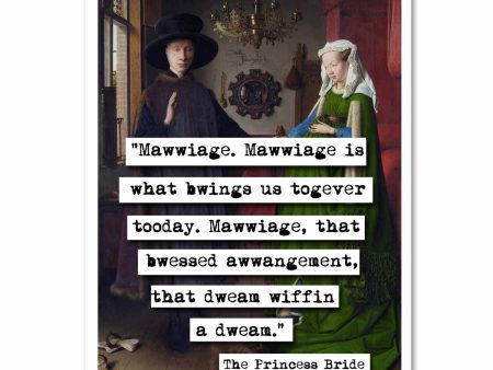 Princess Bride Marriage Quote Blank Greeting Card For Cheap