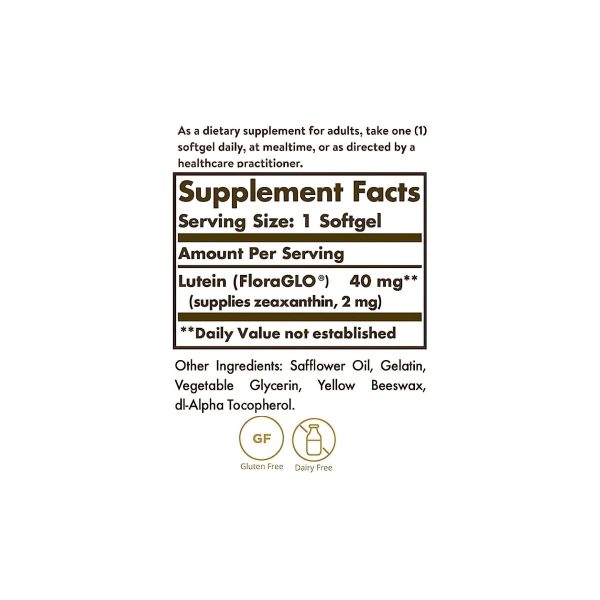 Lutein 40 mg 30 Softgels For Discount