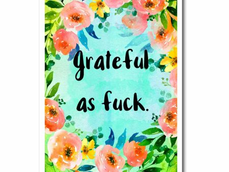 Grateful as Fuck Card Greeting Card NSFW on Sale