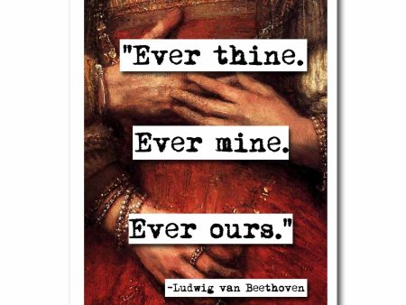 Wolfgang Amadeus Mozart Ever Thine  Quote Blank Greeting Card Online