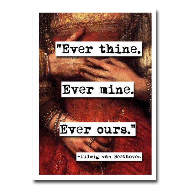 Wolfgang Amadeus Mozart Ever Thine  Quote Blank Greeting Card Online