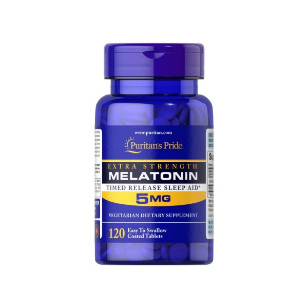 Melatonin 5 mg with B-6 120 Tablets Timed Release on Sale