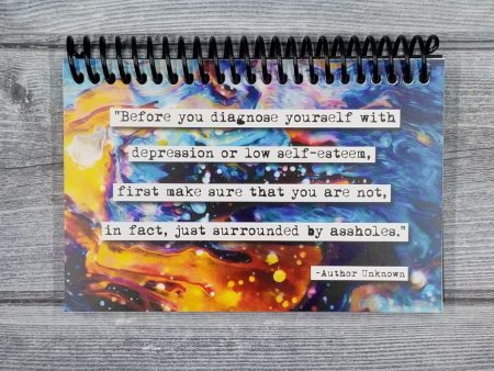 Before You Diagnose Yourself Quote Blank 4x6 Notepad Supply