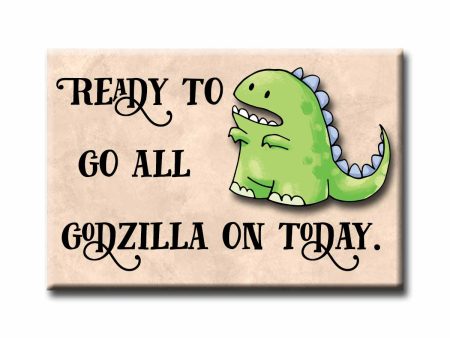 Go Godzilla on Today Refrigerator Magnet on Sale