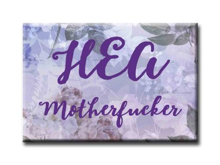 Bookstore Romance Day HEA Motherfucker Purple Flowers Magnet For Cheap