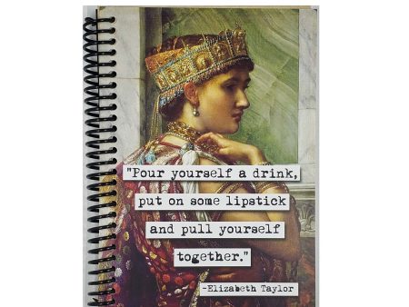 Elizabeth Taylor Pull Yourself Together Quote 5x7 Notebook For Cheap