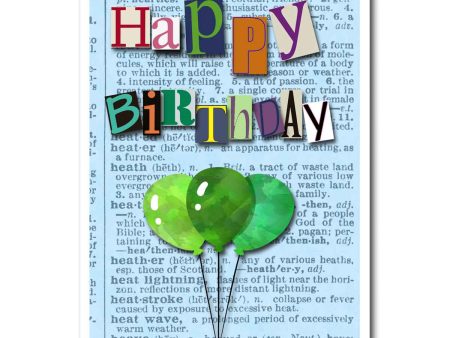 Happy Birthday Ransom Letters Blank Greeting Card For Discount