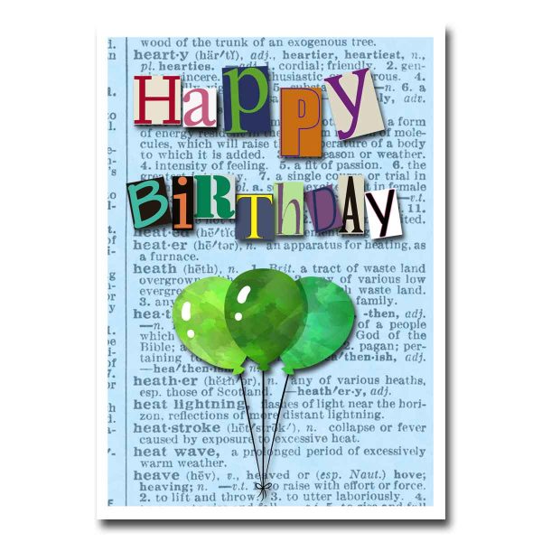 Happy Birthday Ransom Letters Blank Greeting Card For Discount