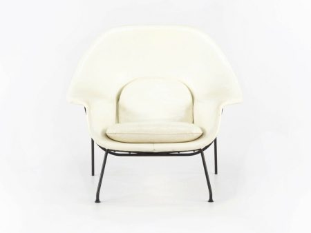 1960s Eero Saarinen for Knoll Womb Chair with Original White Vinyl Upholstery Cheap