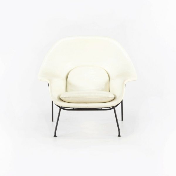 1960s Eero Saarinen for Knoll Womb Chair with Original White Vinyl Upholstery Cheap