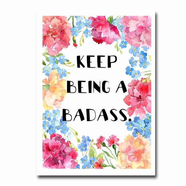 Heaving Bosoms Keep Being a Badass Blank Greeting Card Hot on Sale