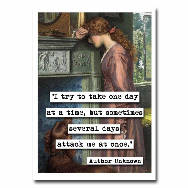 Take One Day Quote Blank Greeting Card Supply