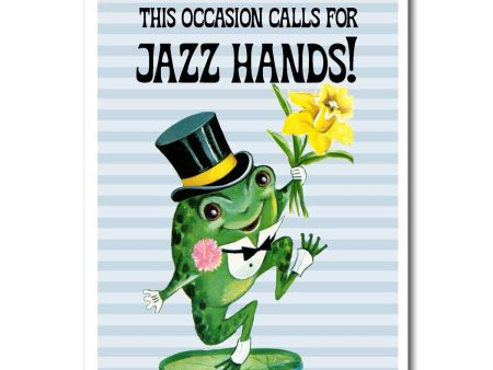 Jazz Hands Congratulations Blank Greeting Card For Discount