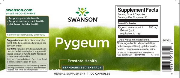 Pygeum - 500 mg 100 capsules Fashion