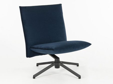 2021 BO31-C Low Back Armless Pilot Chair by Edward Barber and Jay Osgerby for Knoll in Blue Fabric Online Hot Sale