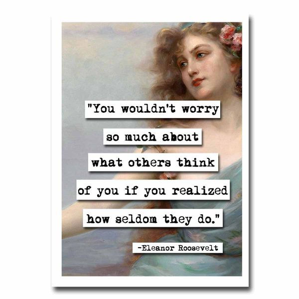 Eleanor Roosevelt Worry Quote Blank Greeting Card Fashion