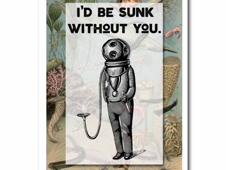 Sunk Without You Blank Greeting Card NSFW Cheap