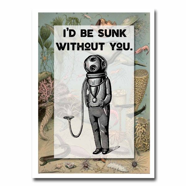 Sunk Without You Blank Greeting Card NSFW Cheap