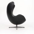 1960s Egg Lounge Chair, Model 3316 by Arne Jacobsen for Fritz Hansen in Re-done Black Leather For Sale