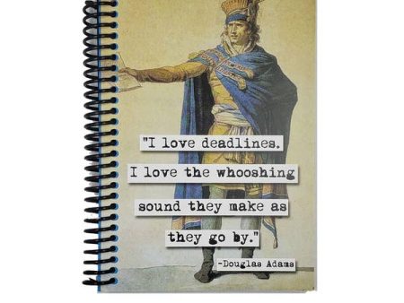 Douglas Adams Deadlines Quote 5x7 Notebook Cheap